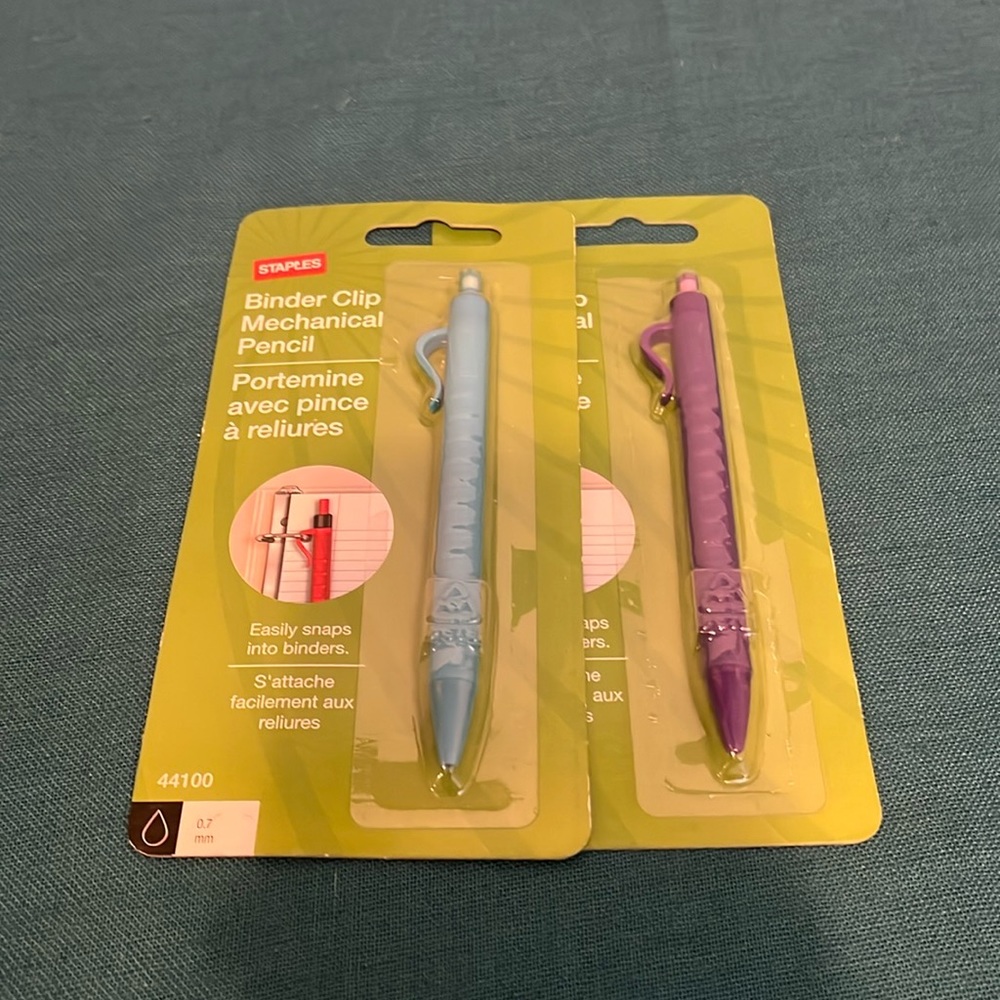 Binder clip, mechanical, pencil